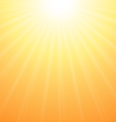 Image showing Abstract Orange Sky Background Sun Rays