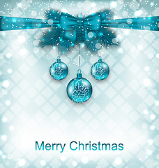 Image showing  Light Background with Christmas Traditional Elements