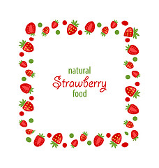 Image showing Sweet Frame Made of Strawberry