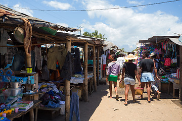 Image showing Malagasy peoples on marketplace in Madagascar