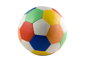 Image showing colorful soccer ball isolated on white background