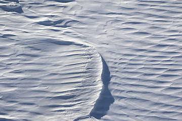 Image showing Off piste slope after snowfall in ski resort