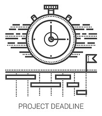 Image showing Project deadline line icons.