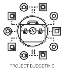 Image showing Project budgeting line icons.