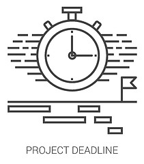 Image showing Project deadline line infographic.