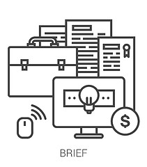 Image showing Brief line infographic.