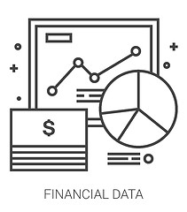 Image showing Financial data line infographic.