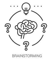 Image showing Brainstorming line infographic.