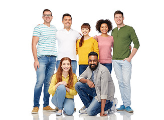 Image showing international group of happy smiling people