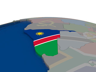 Image showing Namibia with flag