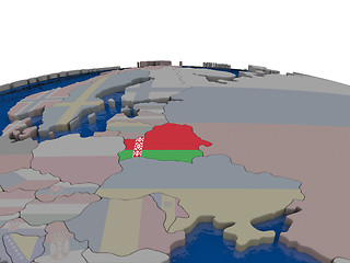 Image showing Belarus with flag