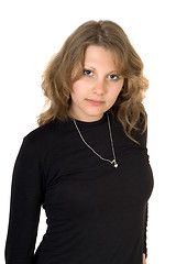 Image showing The young beauty woman. Isolated.