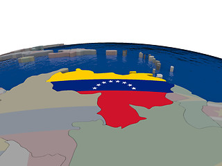 Image showing Venezuela with flag