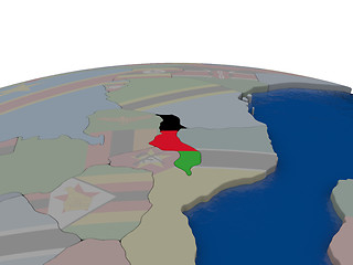 Image showing Malawi with flag