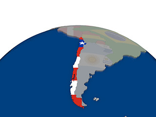 Image showing Chile with flag