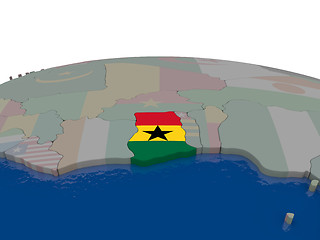 Image showing Ghana with flag