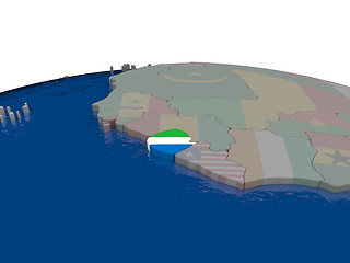 Image showing Sierra Leone with flag