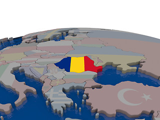 Image showing Romania with flag