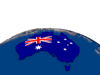 Image showing Australia with flag