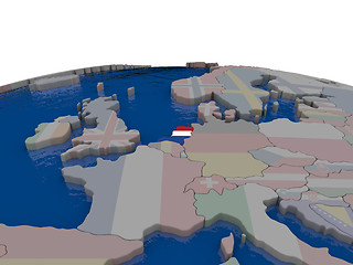 Image showing Netherlands with flag