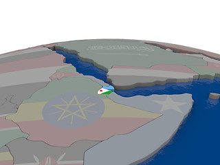 Image showing Djibouti with flag