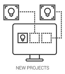 Image showing New projects line infographic.