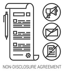 Image showing Non-disclosure agreement line infographic.