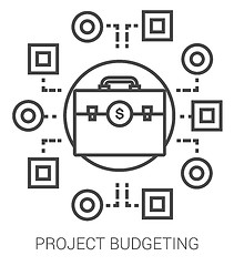 Image showing Project budgeting line infographic.