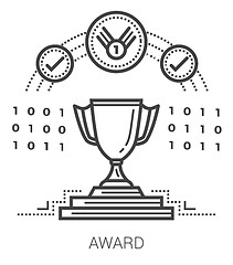Image showing Award line icons.