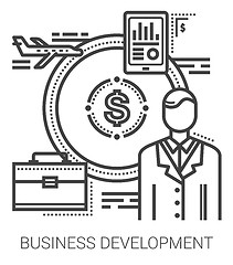 Image showing Business development line icons.