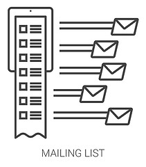 Image showing Mailing list line infographic.