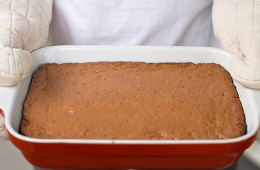 Image showing cooked biscuit presented by chef