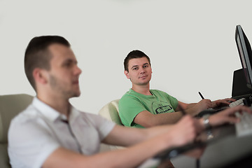 Image showing a group of graphic designers at work