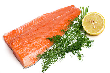 Image showing raw salmon