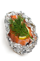 Image showing raw salmon