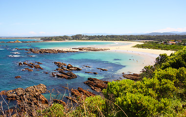 Image showing Holiday makers enjoy the beautiful beaches of Australia