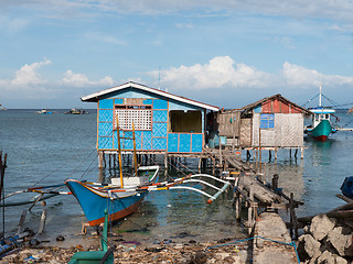 Image showing Fishing village in The Philippines