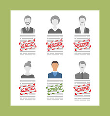 Image showing Human Resource and Resume, Flat Simple Icons