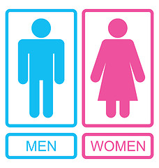 Image showing Male and Female Icons, Men and Women Signs