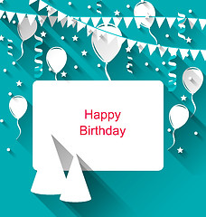 Image showing Celebration Card with Party Hats