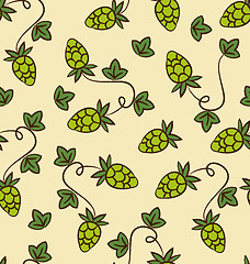 Image showing Seamless Pattern Hops Plans for Beer