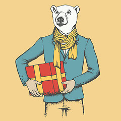 Image showing White polar bear vector illustration