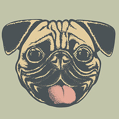 Image showing Pug dog vector illustration