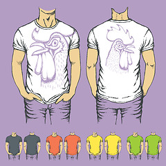 Image showing Vector t-shirts templates with prints of animals