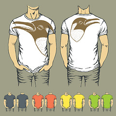 Image showing Vector t-shirts templates with prints of animals