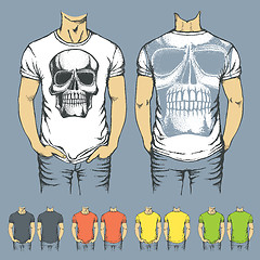 Image showing Vector t-shirts templates with prints of animals