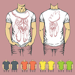 Image showing Vector t-shirts templates with prints of animals