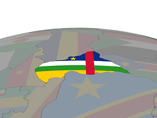 Image showing Central Africa with flag