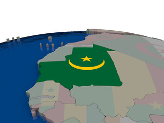 Image showing Mauritania with flag