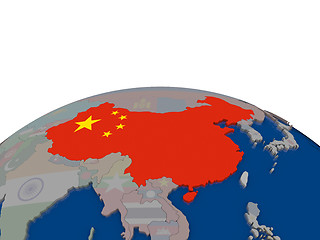 Image showing China with flag